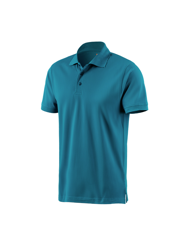Shirts, Pullover & more: e.s. Polo shirt cotton + petrol