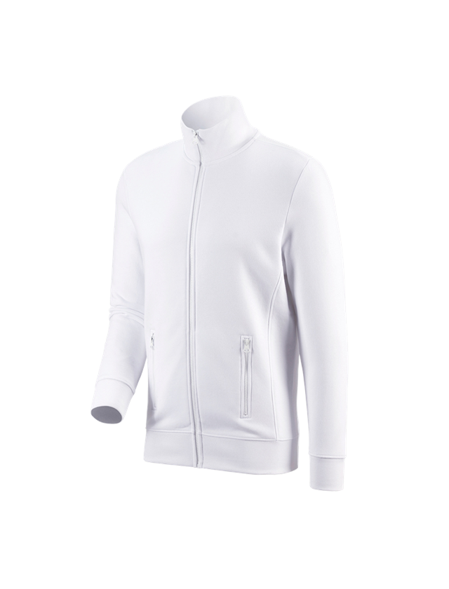 Hauts: e.s. Veste sweat poly cotton + blanc 3
