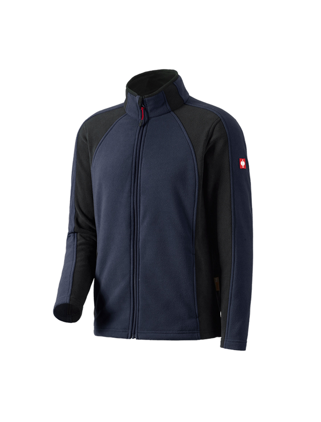 Vestes de travail: Veste en laine polaire dryplexx® micro + bleu foncé/noir 2