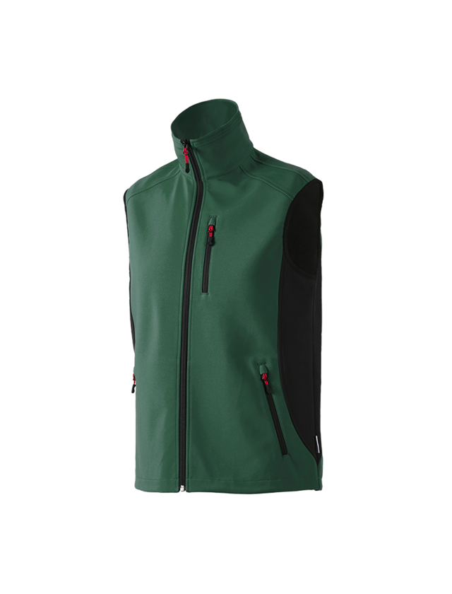 Work Body Warmer: Softshell bodywarmer dryplexx® softlight + green/black 2