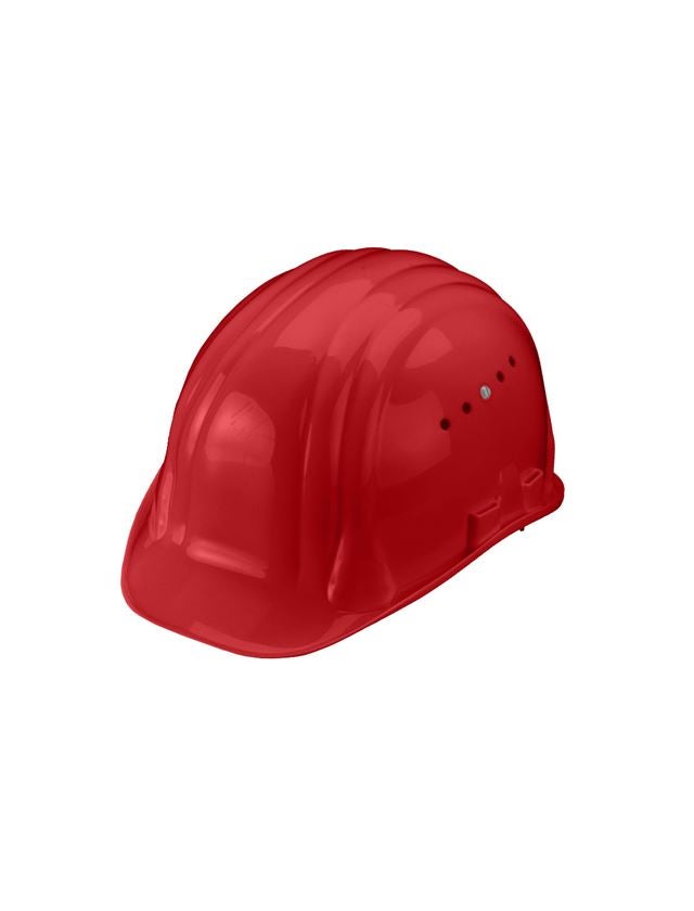 Casques de Sécurité: Casque Baumeister, 6 points, fermeture rotative + rouge