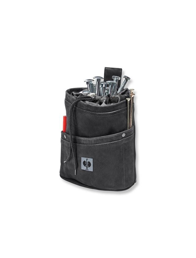 Accessories: Leather nail bag XL e.s.vintage + black