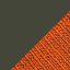 Colour icon, disguisegreen/high-vis orange melange