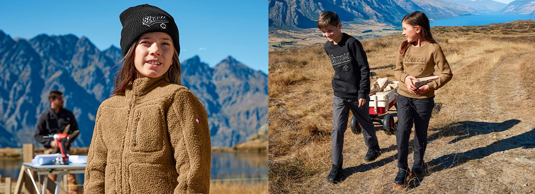 Des enfants portent des vêtements de la collection e.s.e:pic