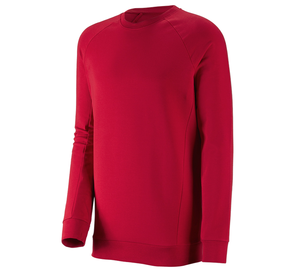 Pólók és egyebek: e.s. melegítőfelső cotton stretch, long fit + tűzpiros