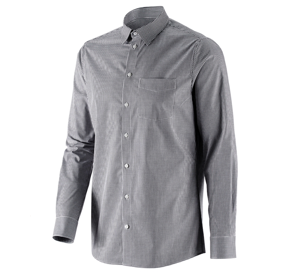 Pólók és egyebek: e.s. üzleti ing cotton stretch, regular fit + fekete kockás