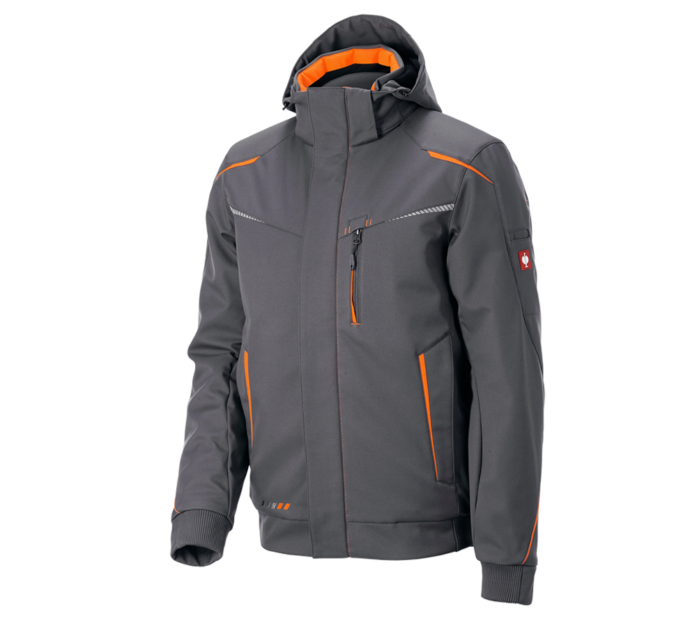 Dzsekik: Téli softshell dzseki e.s.motion 2020, férfi + antracit/láthatósági narancs