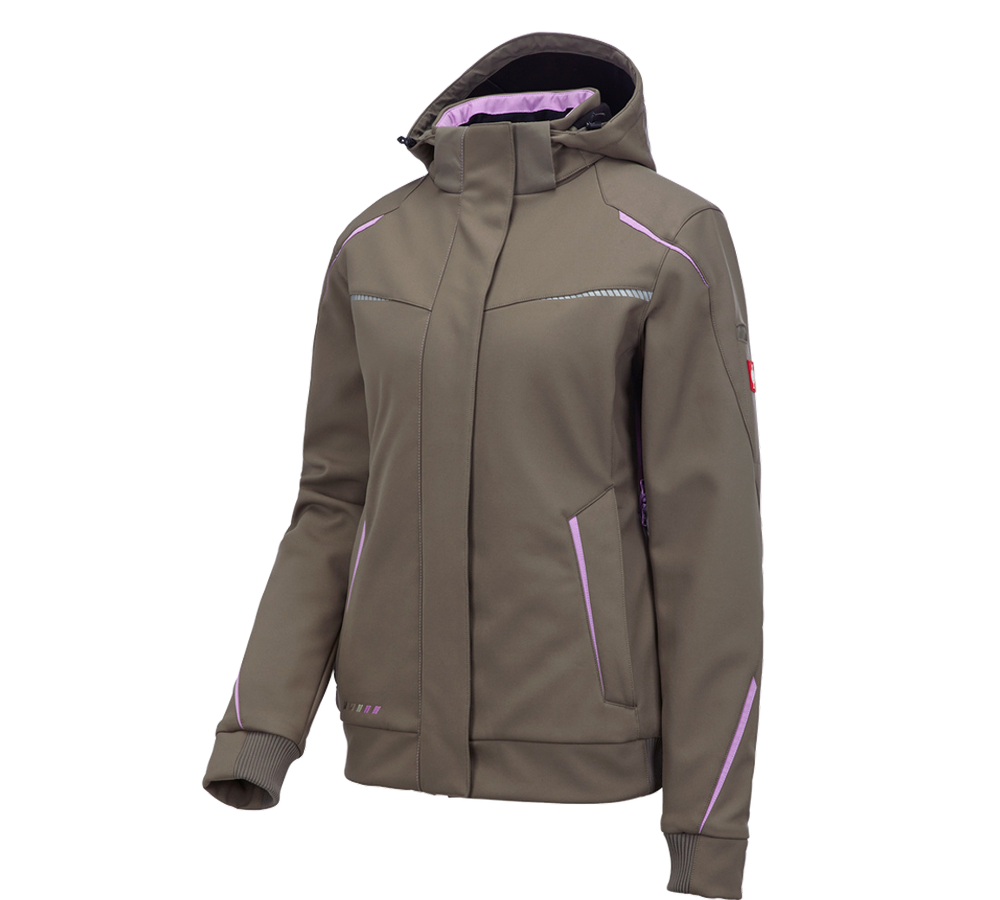 Dzsekik: Téli softshell dzseki e.s.motion 2020, női + kő/levendula