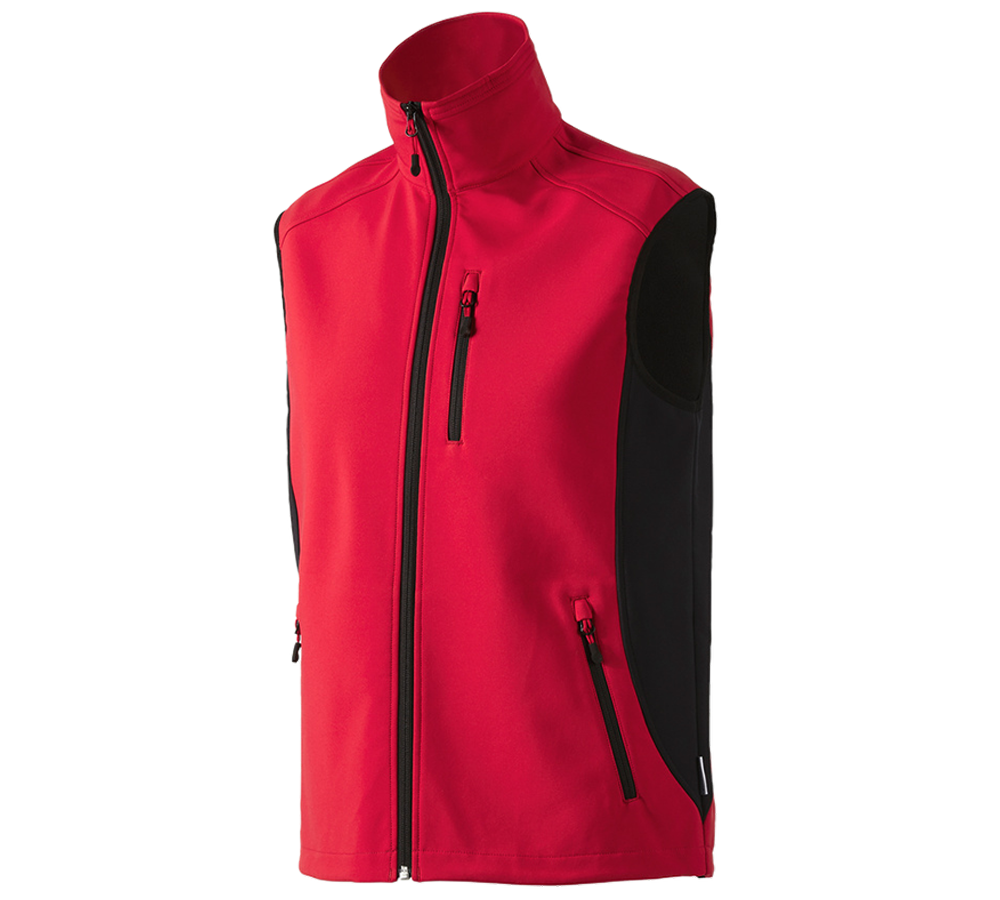 Mellények: Softshell mellény dryplexx® softlight + piros/fekete