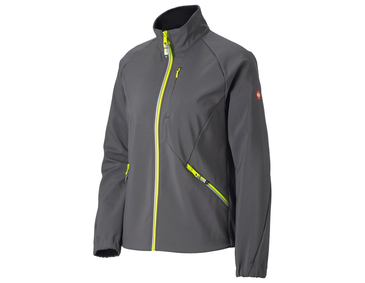 Dzsekik: Softshell dzseki e.s.ambition, női + antracit/láthatósági sárga