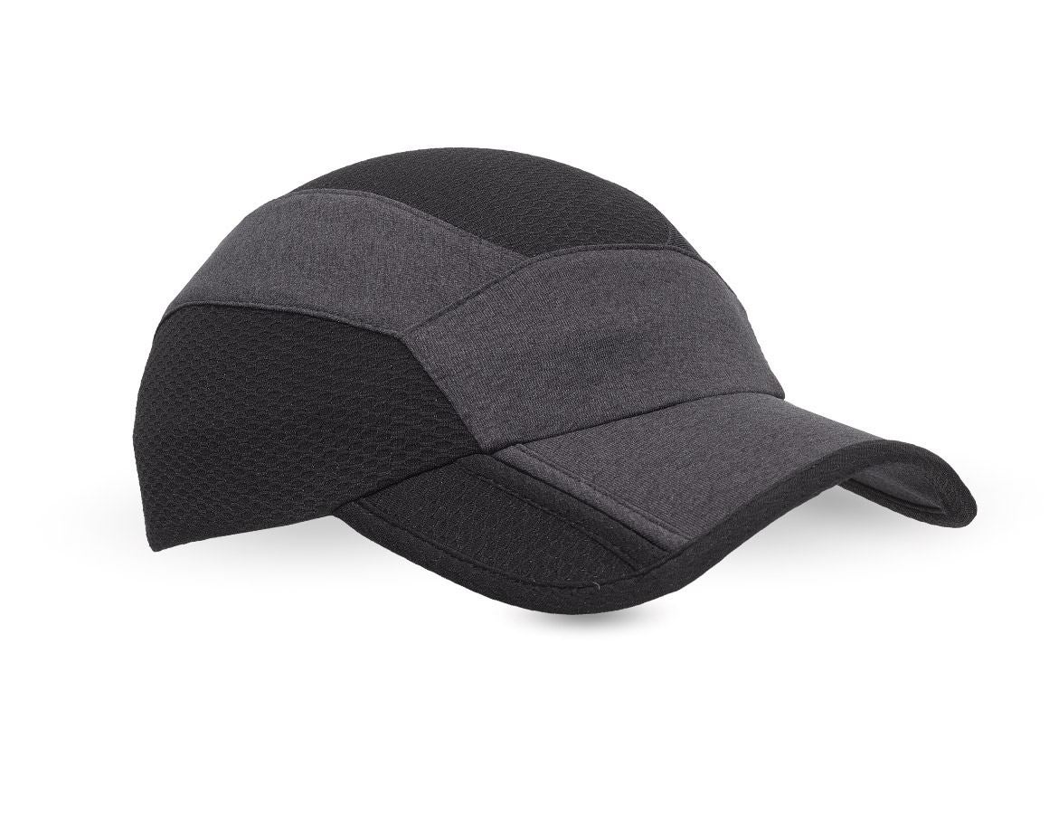 Tartozékok: e.s. funkcionális sildes sapka Comfort fit + fekete/fekete-melange