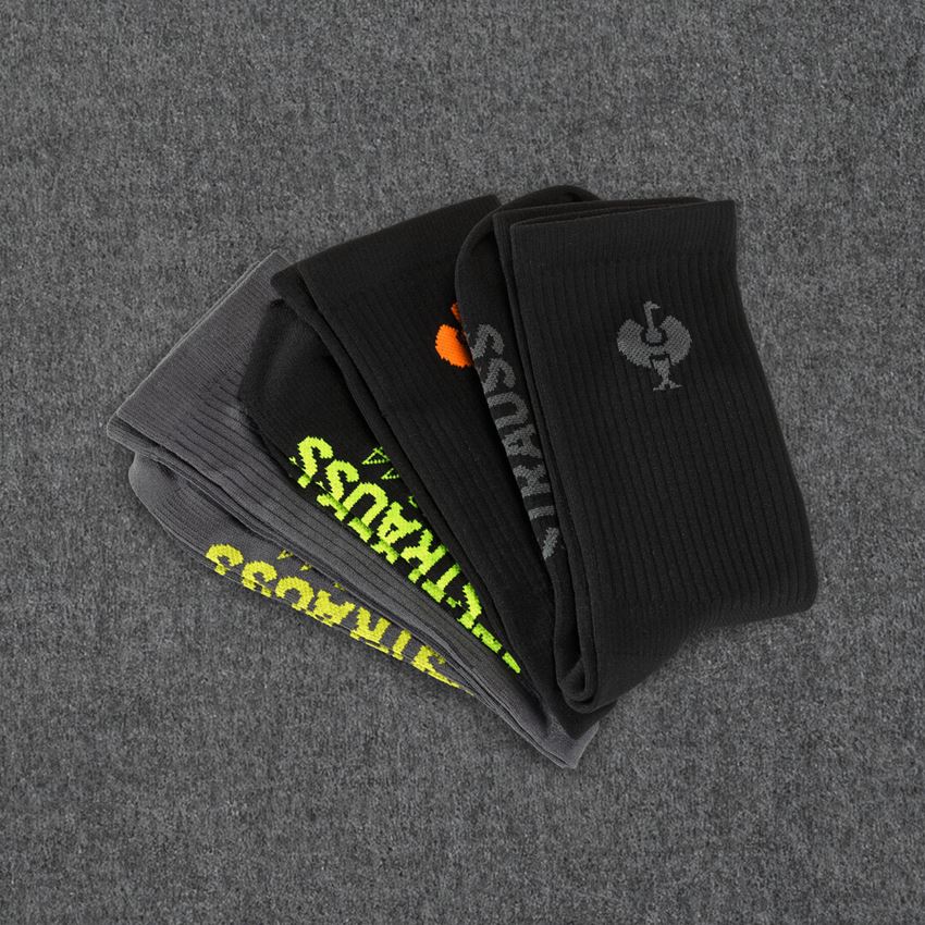 Zoknik | Térdzoknik: Funkcionális zokni e.s.trail light/high,3 db-os cs + bazaltszürke+fekete/bazaltszürke+fekete 2