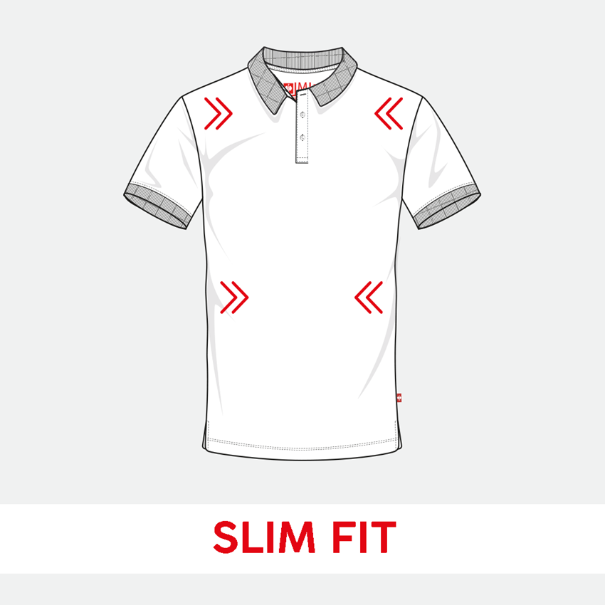 Pólók és egyebek: e.s. piké póló cotton stretch, slim fit + tűzpiros 2
