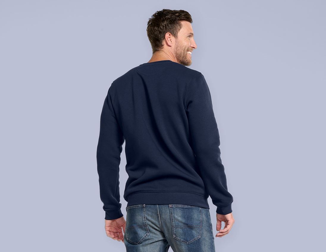 Pólók és egyebek: e.s. melegítőfelső poly cotton, long fit + sötétkék 2
