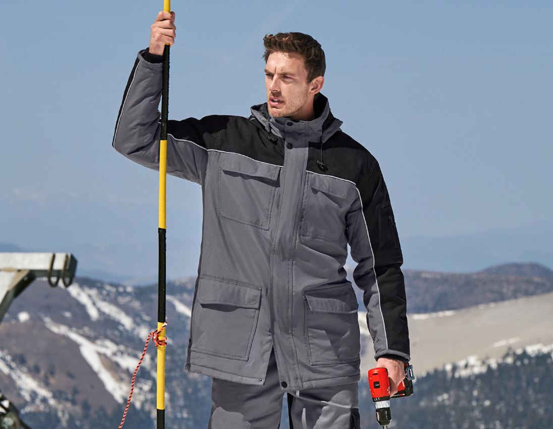 Dzsekik: Parka e.s.image + szürke/fekete