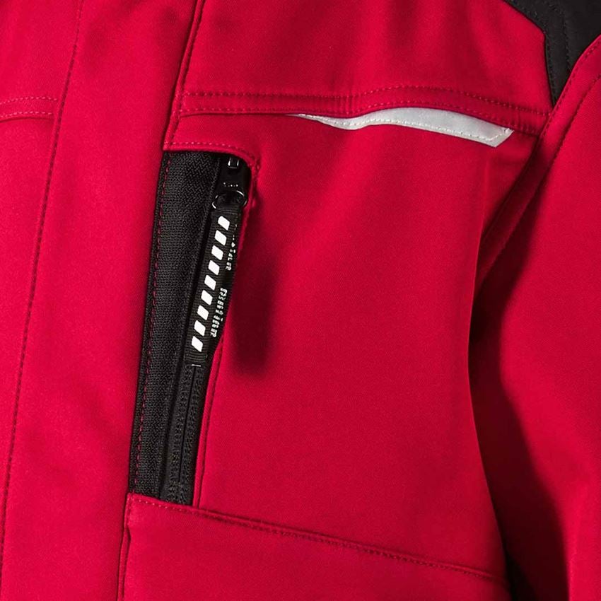 Dzsekik: Gyermek softshell dzseki e.s.motion + piros/fekete 2