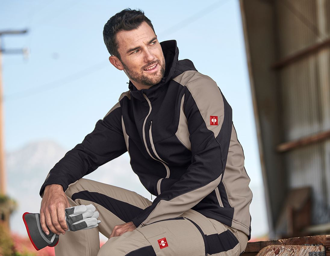 Dzsekik: Softshell dzseki e.s.vision + fekete/agyag 1