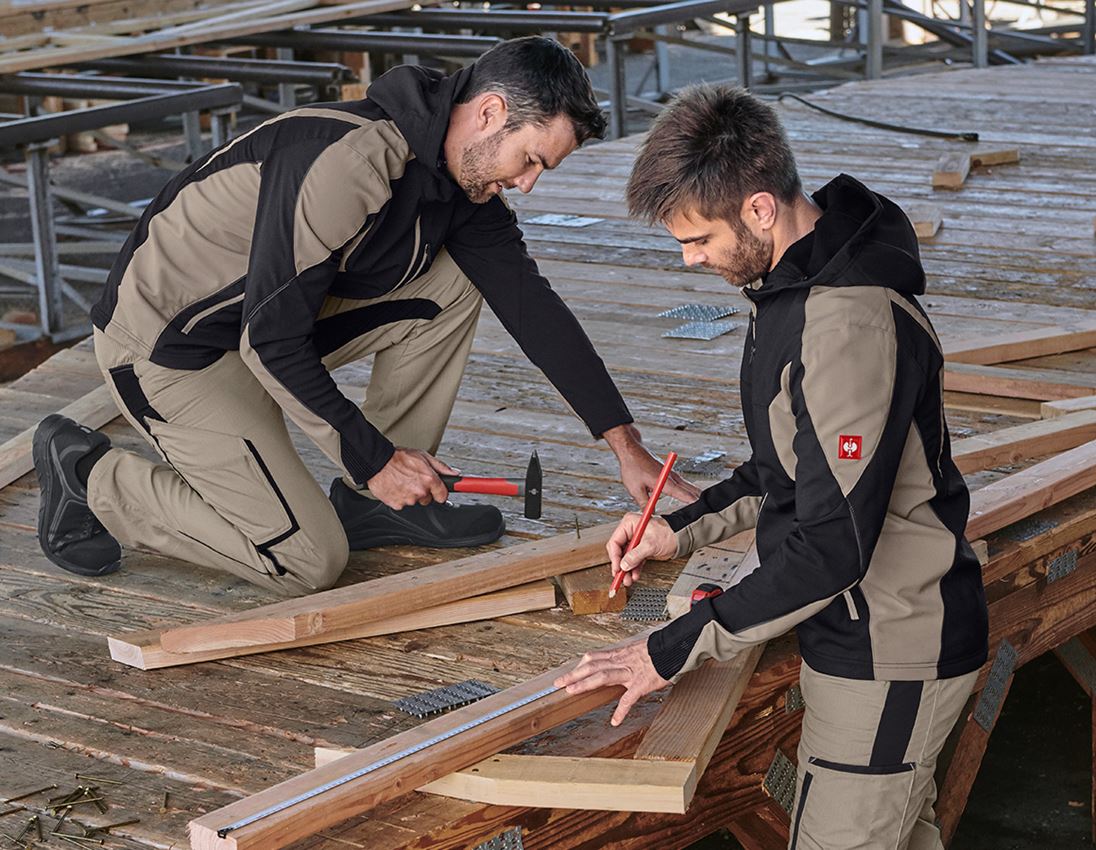 Dzsekik: Softshell dzseki e.s.vision + fekete/agyag 3