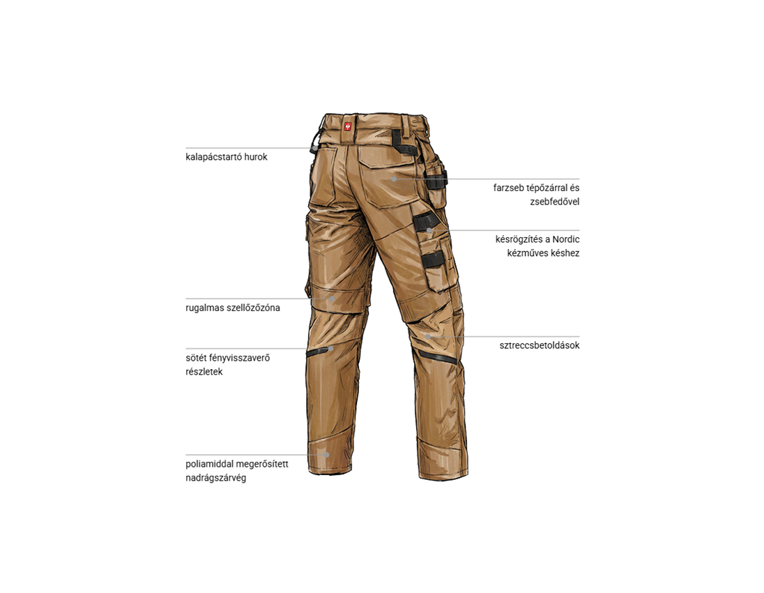 Nadrágok: Holster derekas nadrág e.s.line.nordic canvas + mandulabarna 2