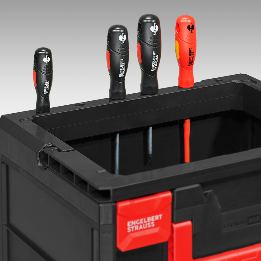 STRAUSSbox rendszer: STRAUSSbox 340 midi tool carrier szerszámosláda 2