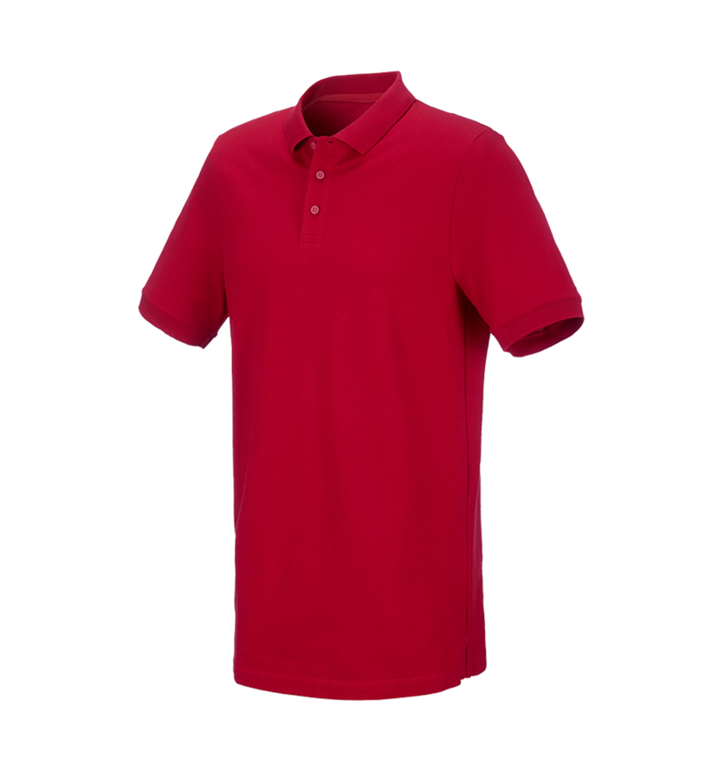 Pólók és egyebek: e.s. piké póló cotton stretch, long fit + tűzpiros 2