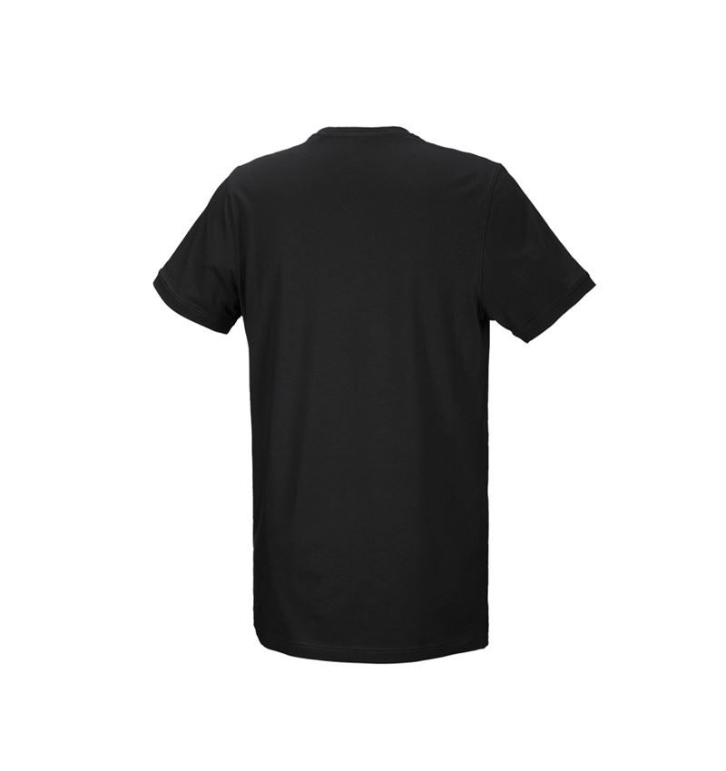 Pólók és egyebek: e.s. póló cotton stretch, long fit + fekete 3