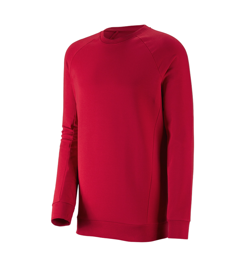Pólók és egyebek: e.s. melegítőfelső cotton stretch, long fit + tűzpiros