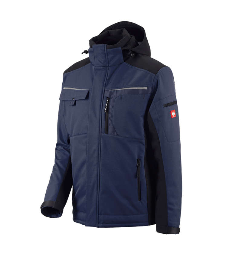 Dzsekik: Softshell dzseki e.s.motion + sötétkék/fekete