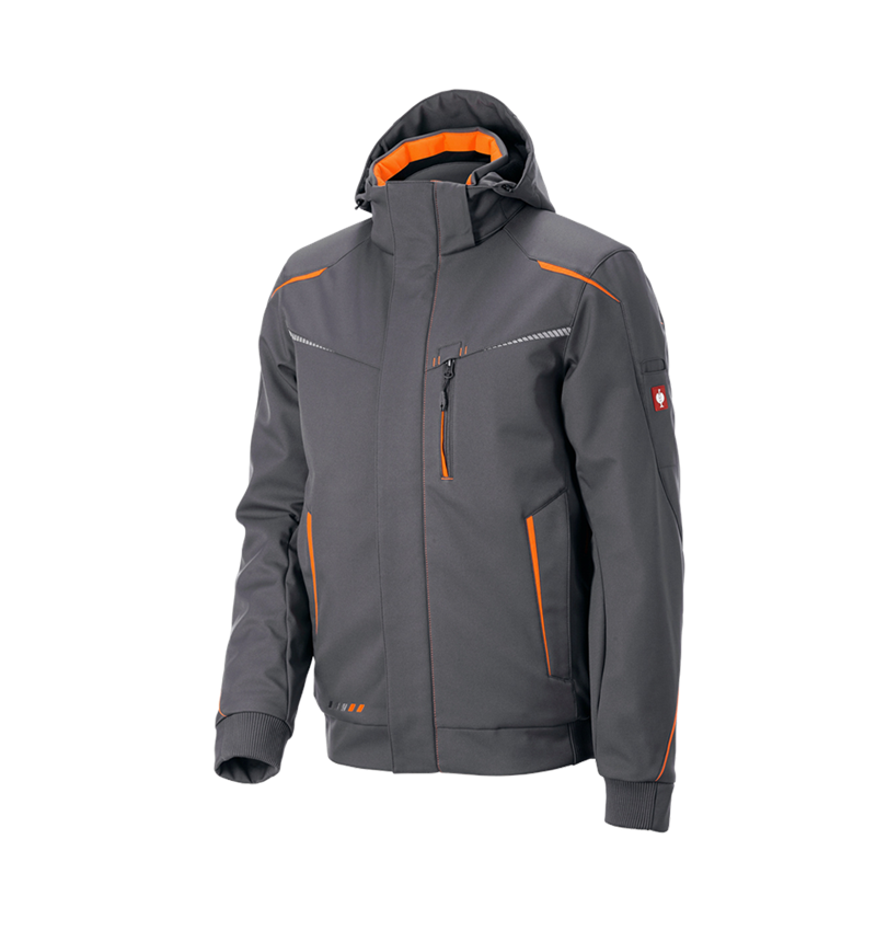 Dzsekik: Téli softshell dzseki e.s.motion 2020, férfi + antracit/láthatósági narancs