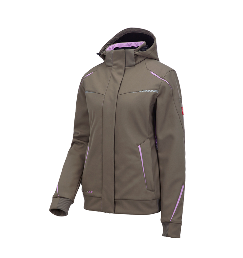 Dzsekik: Téli softshell dzseki e.s.motion 2020, női + kő/levendula