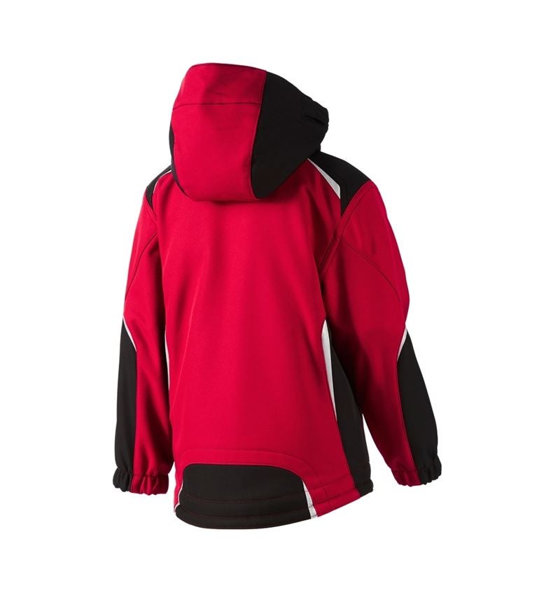 Dzsekik: Gyermek softshell dzseki e.s.motion + piros/fekete 2