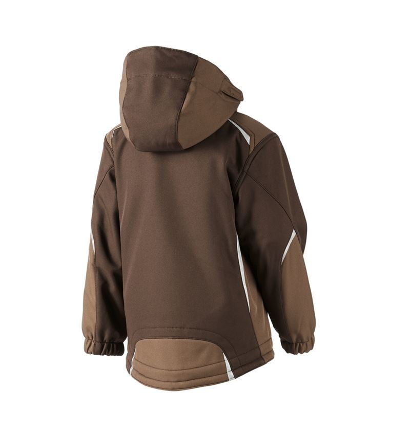 Dzsekik: Gyermek softshell dzseki e.s.motion + gesztenye/mogyoró 3
