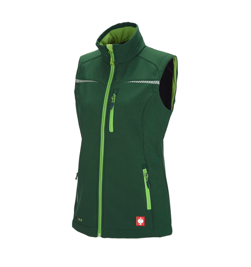 Mellények: Softshell mellény e.s.motion 2020, női + zöld/tengerzöld