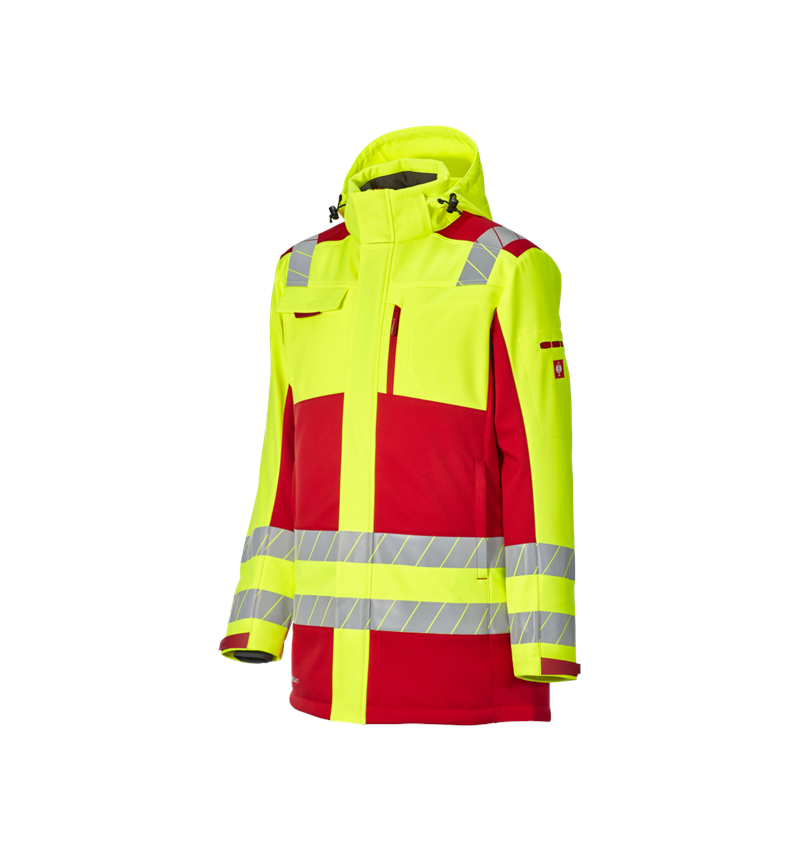Dzsekik: Láthatósági téli softshell parka e.s.motion 24/7 + piros/láthatósági sárga 6