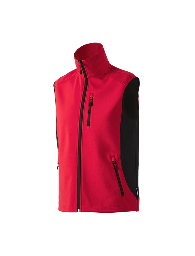 Mellények: Softshell mellény dryplexx® softlight + piros/fekete