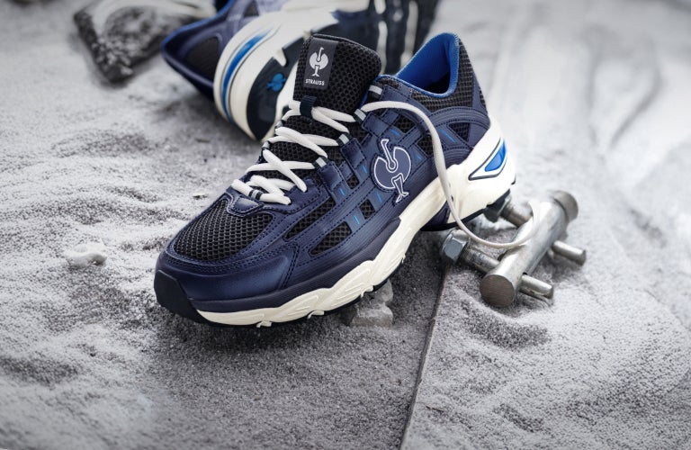 O1 scarpe da lavoro e.s. Lewistown low in blu scuro