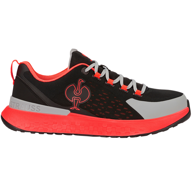 Hauptansicht, SB, SB Sicherheitshalbschuhe e.s. Comoe low, schwarz/warnrot