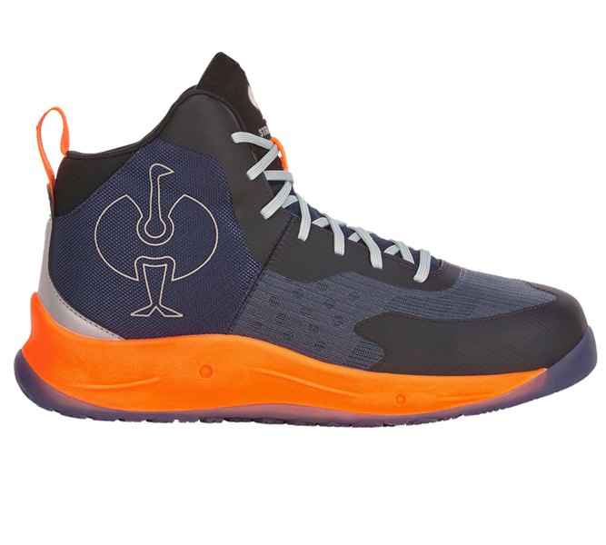 Vista principale, Scarpe, S1PS scarpe antinfortunistiche e.s. Marseille mid, blu scuro/arancio fluo