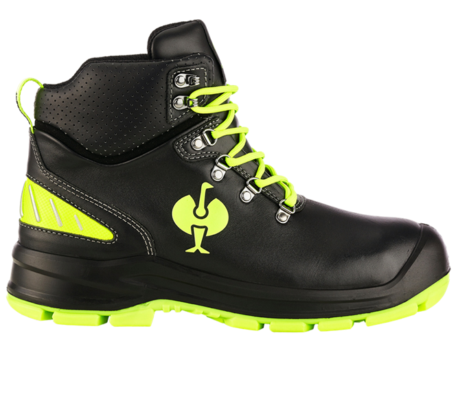 Vista principale, S3, S3 scarpe antinfortunistiche e.s. Umbriel II mid, nero/giallo fluo