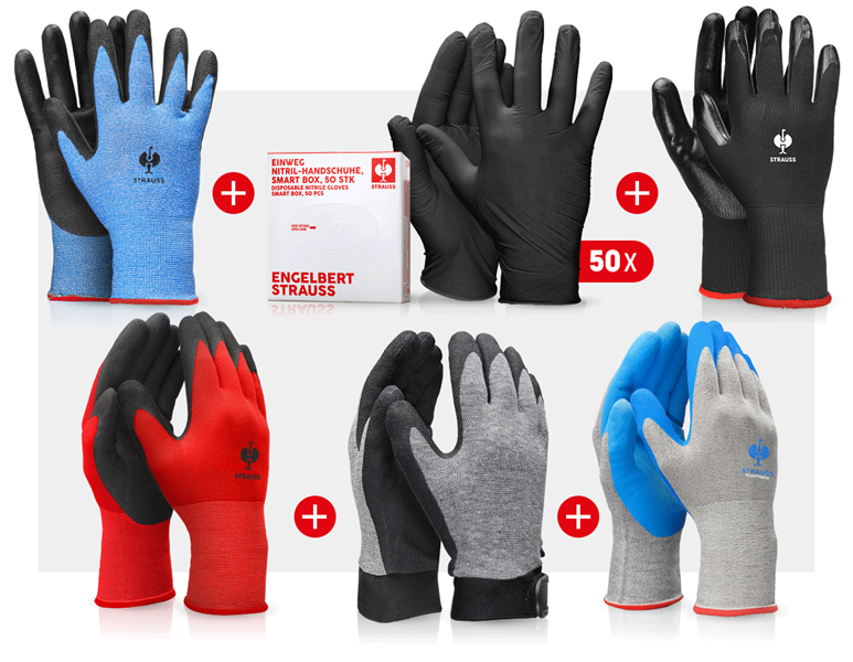 Hauptansicht, Arbeitsschutz, Handschuh-Profi-Set KFZ III