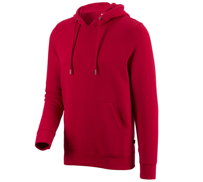 Vista principale, Abbigliamento, e.s. hoody-felpa poly cotton, rosso fuoco
