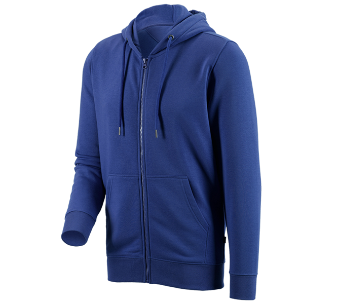Vista principale, Basics, e.s. felpa aperta con cappuccio poly cotton, blu reale
