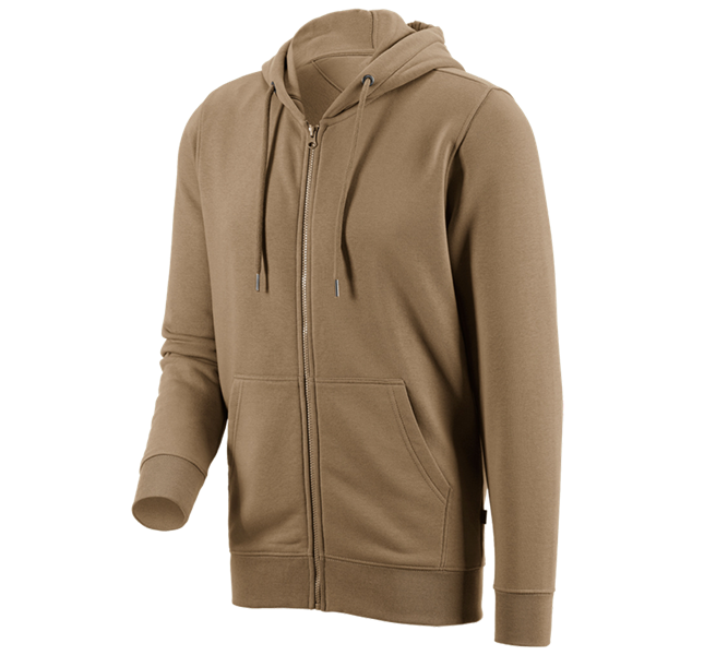 Vista principale, Gastronomia, e.s. felpa aperta con cappuccio poly cotton, kaki