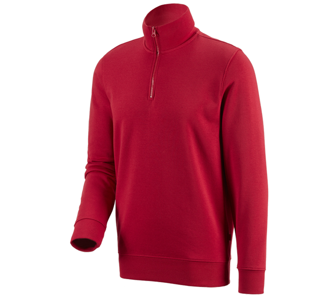 Hauptansicht, Bekleidung, e.s. ZIP-Sweatshirt poly cotton, rot