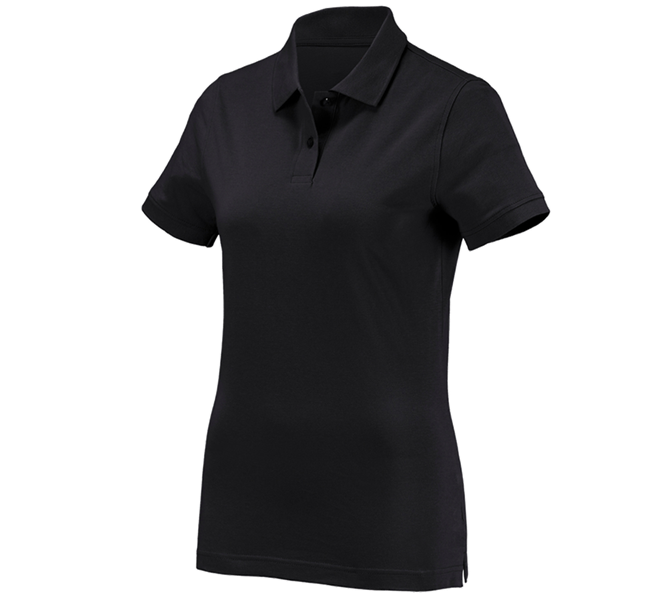 Hauptansicht, Basics, e.s. Polo-Shirt cotton, Damen, schwarz