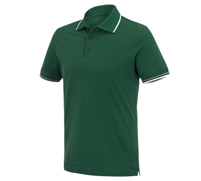 Hauptansicht, Galabau / Forst- und Landwirtschaft, e.s. Polo-Shirt cotton Deluxe Colour, grün/aluminium