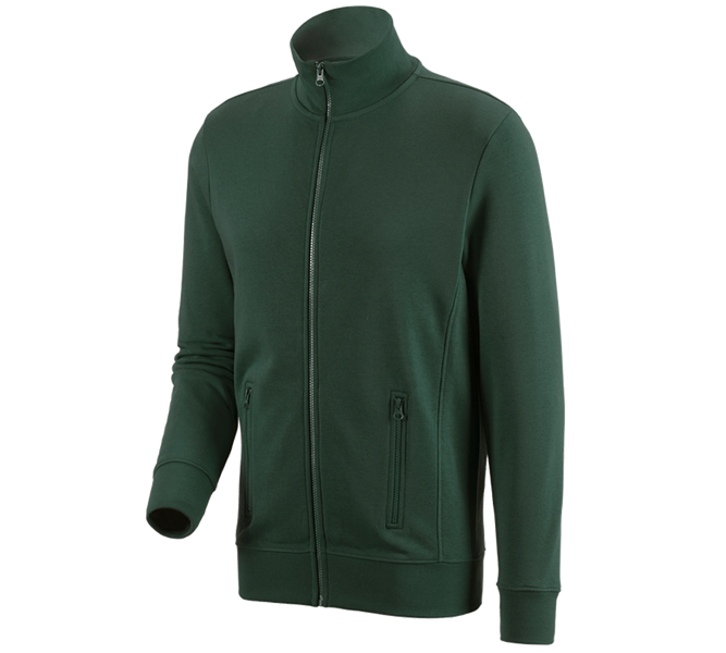 Hauptansicht, Basics, e.s. Sweatjacke poly cotton, grün