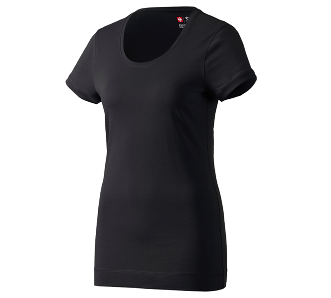 Hauptansicht, Bekleidung, e.s. Long-Shirt cotton, Damen, schwarz