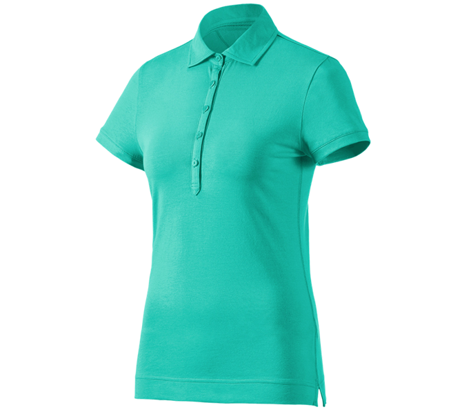Hauptansicht, Shirts & Co., e.s. Polo-Shirt cotton stretch, Damen, lagune