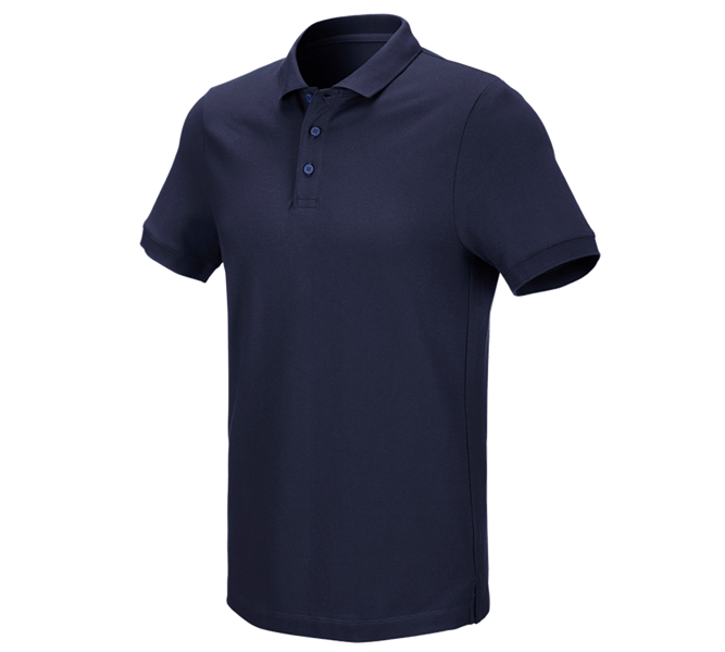 Hauptansicht, Basics, e.s. Piqué-Polo cotton stretch, dunkelblau